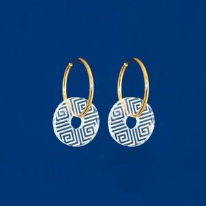 Greek key earrings